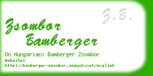 zsombor bamberger business card